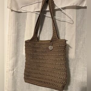 The Sak Brown Crochet Tote Bag